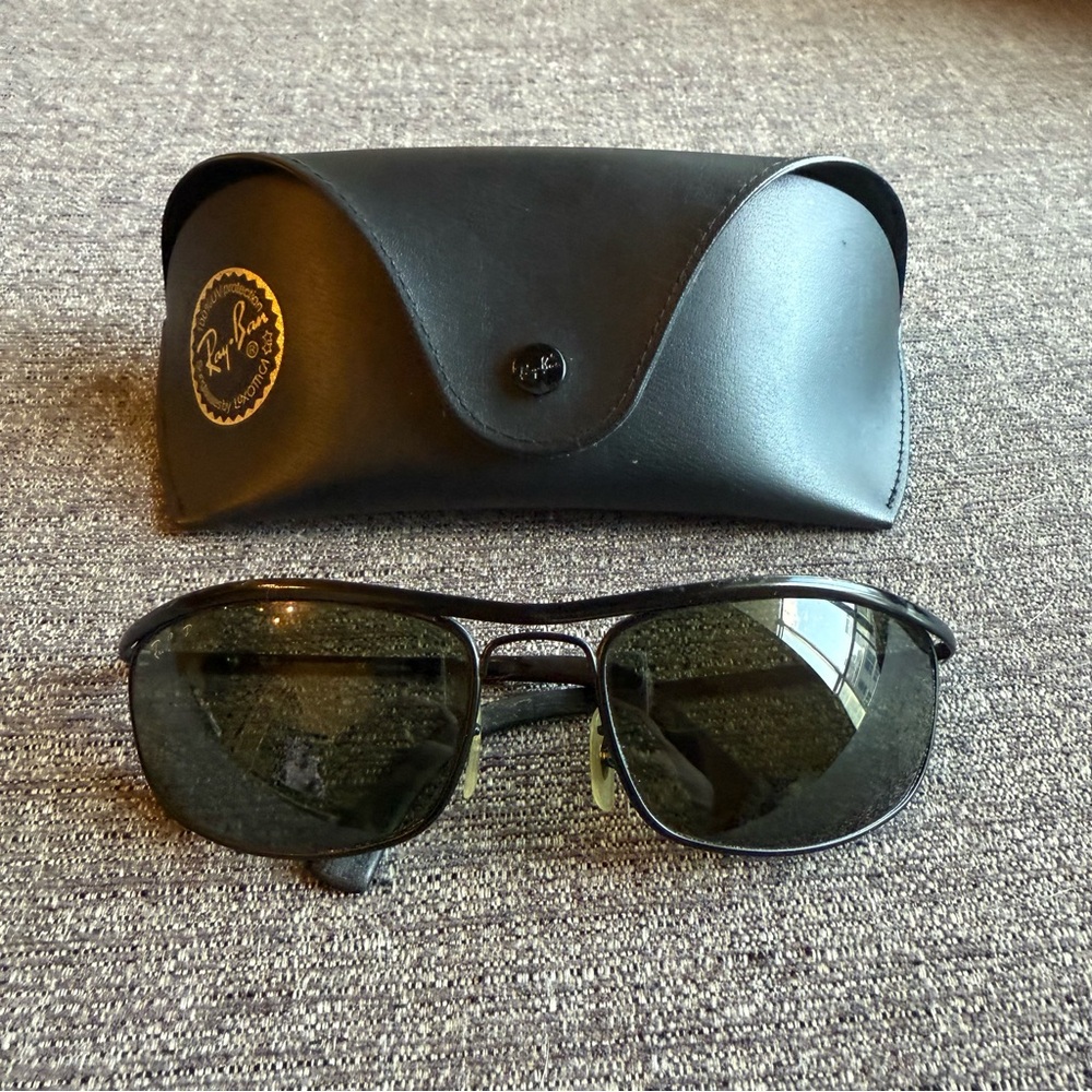 RAY BAN Vintage Metal Wrap Sunglasses